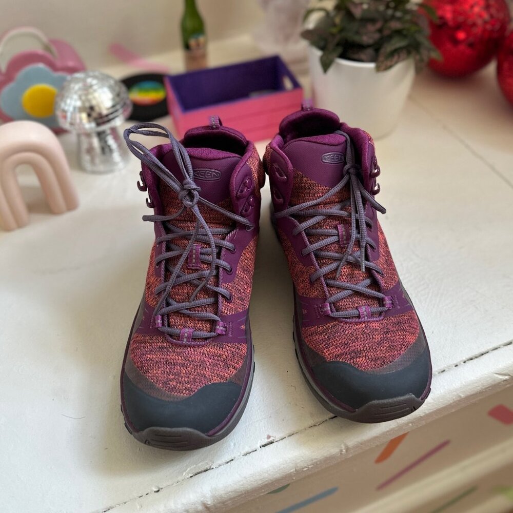 Keen Pink/Purple Mid Ankle Hiking Boots Waterproof W8